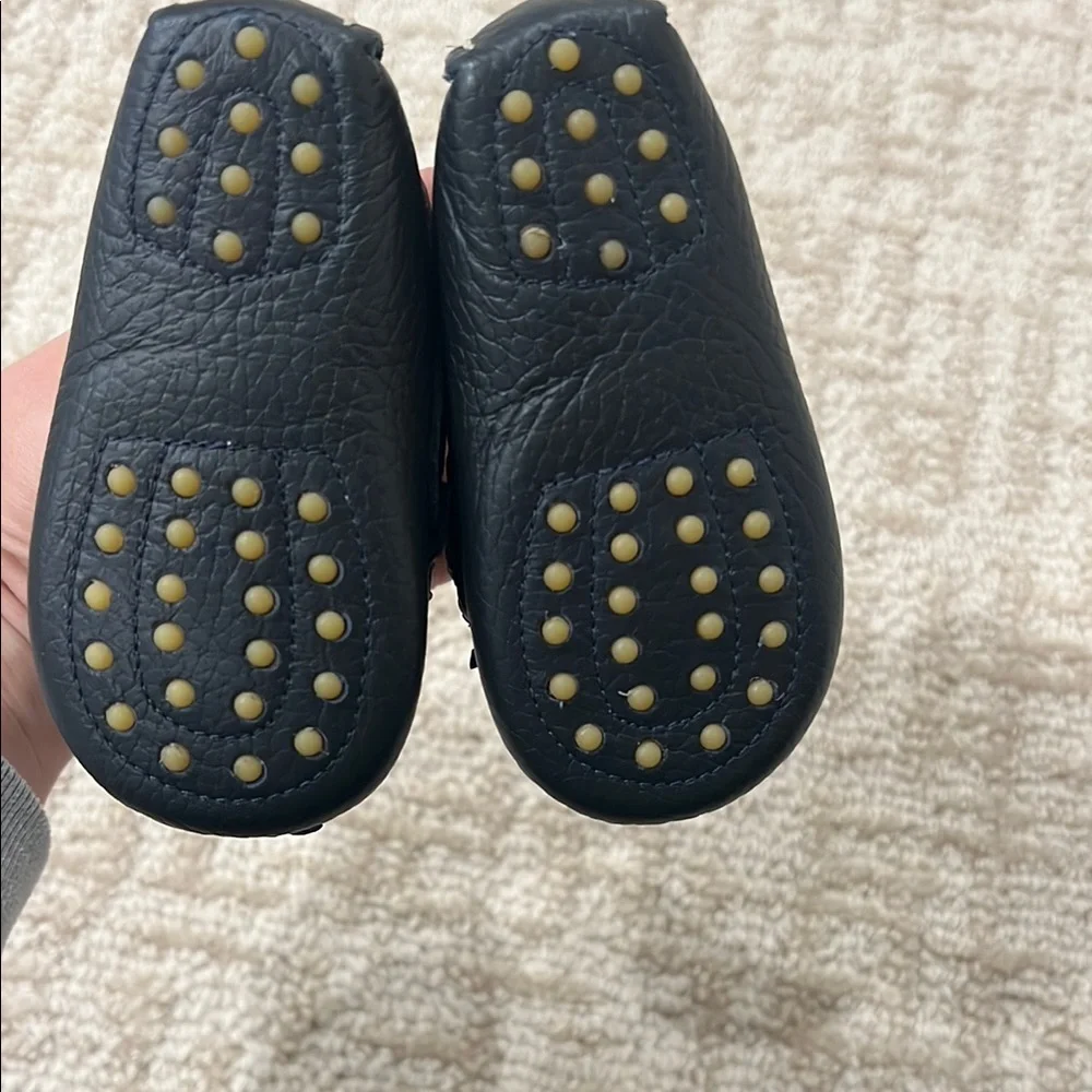 NEW BABY Navy Moccasins with Bow